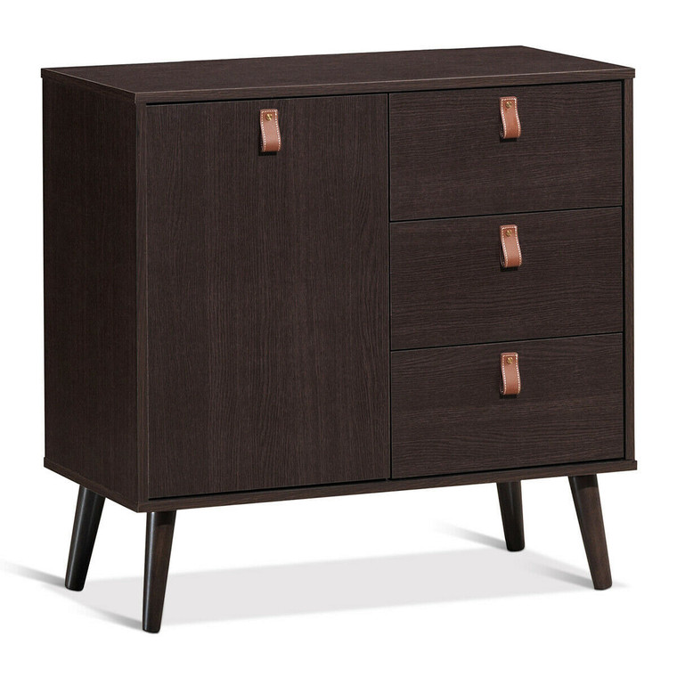 3-drawer Sideboard Storage Display Cabinet-Brown - Color: Brown D681-HW63194BN 3-drawer Sideboard Storage Display Cabinet-Brown - Color: Brown D681-HW63194BN