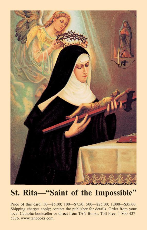 Prayer to Saint Rita Prayercard