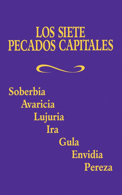  Cover of the booklet Los Siete Pecados Capitales: Soberbia, Avaricia, Lujuria, Ira, Gula, Envidia, Pereza 