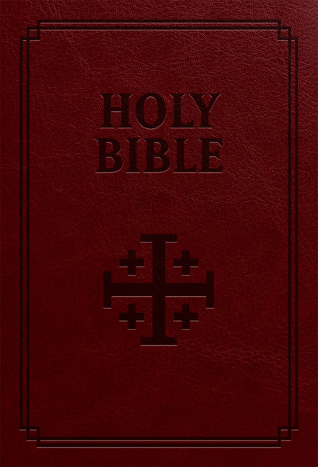 Douay Rheims Bible Cover in Burgundy Leatherette