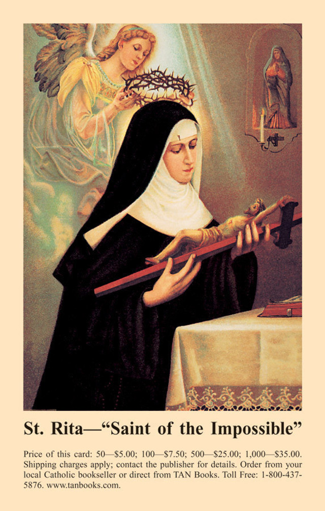 Prayer to Saint Rita Prayer Card (Pack of 100)