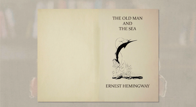 The Old Man and the Sea book title cover page