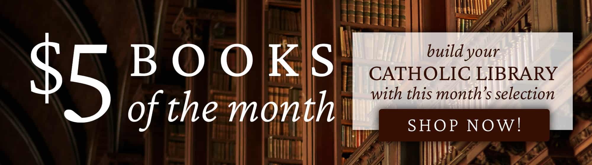 Five dollar books of the month of September banner