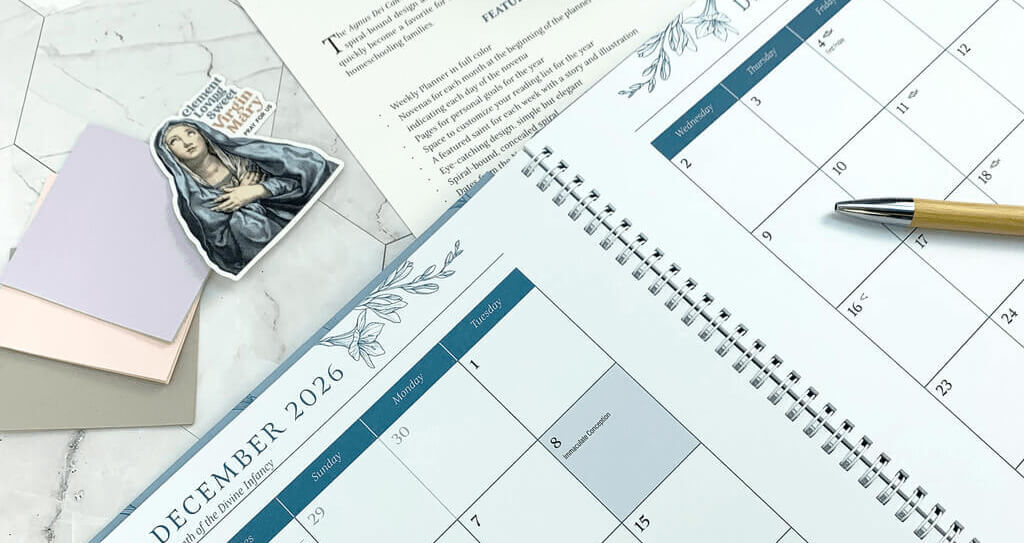 Agnus Dei 2026 Calendar Promotional Banner by TAN Books