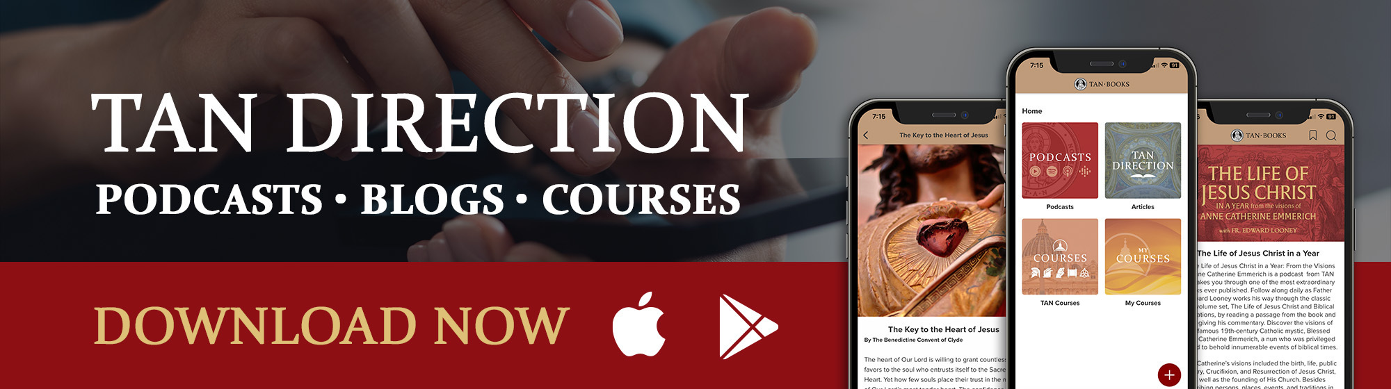 Tan Direction Banner for Application