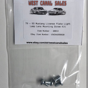 79-93 Mustang License Plate Light Lamp Lens Mounting Screw Kit 87-93 Foxbody 79-93 Mustang License Plate Light Lamp Lens Mounting Screw Kit 87-93 Foxbody