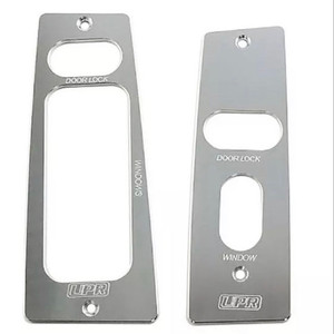 87-93 Ford Mustang Convertible Window Switch Plates Satin 