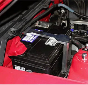 05-09 FORD MUSTANG GT BRUSHED BILLET BATTERY HOLD DOWN 05-09 FORD MUSTANG GT BRUSHED BILLET BATTERY HOLD DOWN