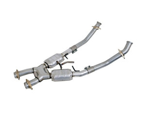 1986-93 MUSTANG 5.0 2-1/2 IN. CATTED X-PIPE 1986-93 MUSTANG 5.0 2-1/2 IN. CATTED X-PIPE