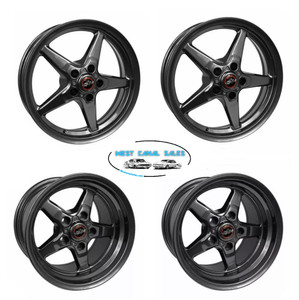Race Star Drag Pack 15x10/17x4.5 for 79-04 Mustang 5-lug  (Gray) - 4 Wheel Combo Race Star Drag Pack 15x10/17x4.5 for 79-04 Mustang 5-lug  (Gray) - 4 Wheel Combo