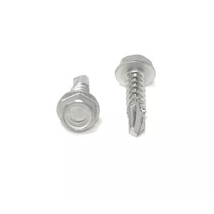 (100) 10 x 3/4 Stainless Steel Hex Washer Head Self Drilling Tapping TEK Screws (100) 10 x 3/4 Stainless Steel Hex Washer Head Self Drilling Tapping TEK Screws