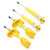 2015-21 MUSTANG KONI YELLOW ADJUSTABLE SHOCK & STRUT KIT 