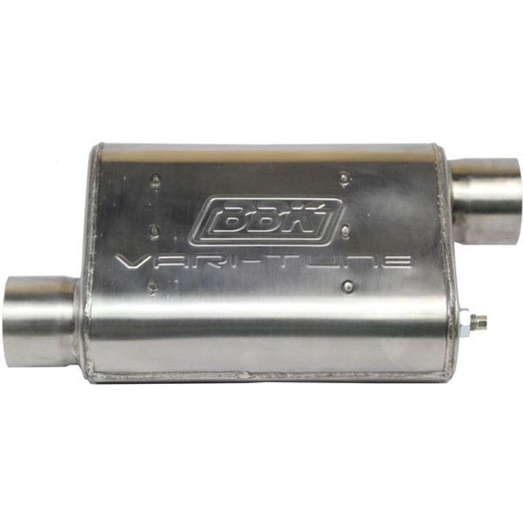 3" VARITUNE ADJUSTABLE MUFFLER DOUBLE OFFSET (STAINLESS) 