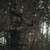 hunter in the tree stand in the rain