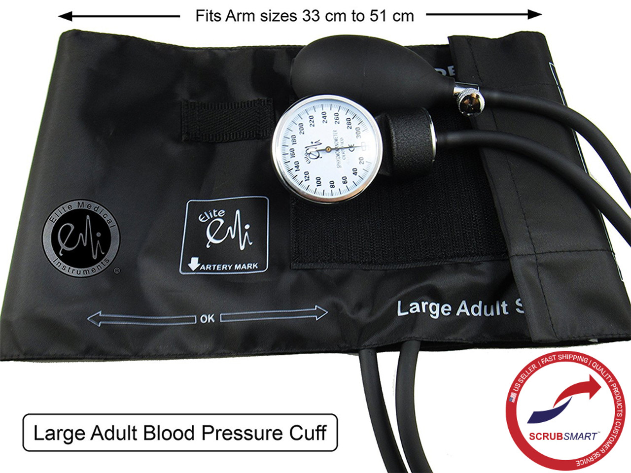 EMI Manual Blood Pressure Monitor with XL / Large Adult Cuff