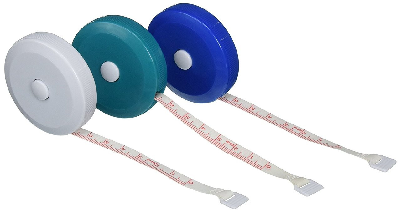 EMI 3 Piece Fitness Body Mass Index Measurement Set: BMI Wheel Calculator,  BMI Triangle Calculator Body Tape Measure, and Standard Body Tape Measure