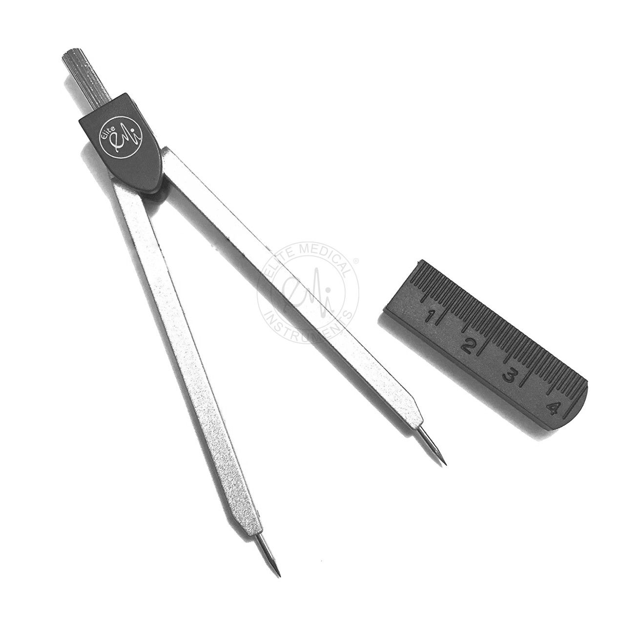 EMI Pink EKG Calipers - 10-Pack Bulk, Chrome Medical Calipers For ECG Tracing