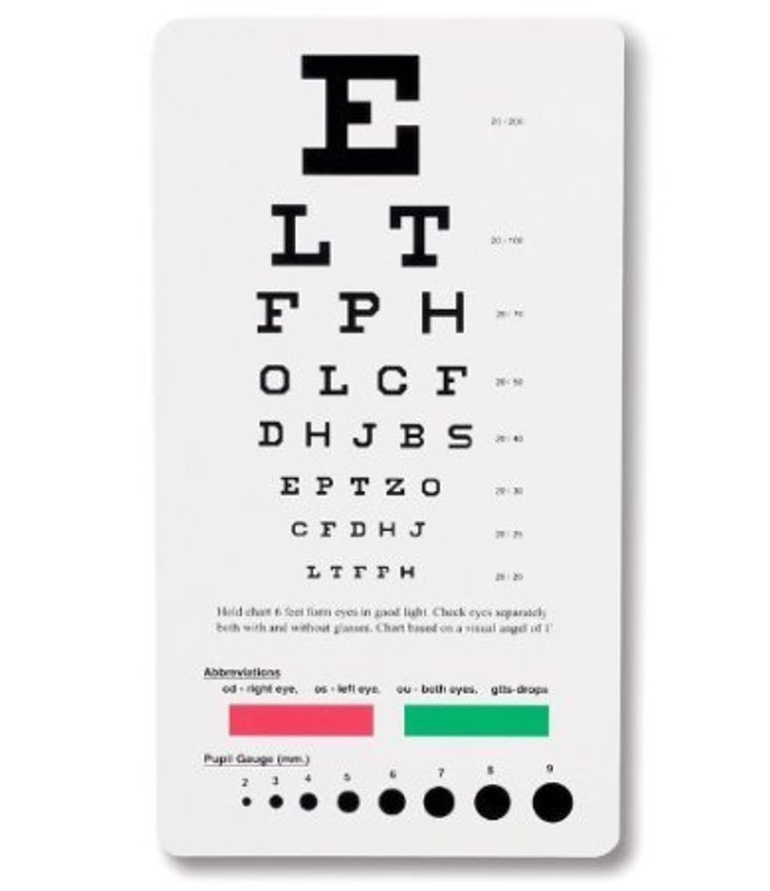 Snellen Eye Chart 10ft « Medical Mart
