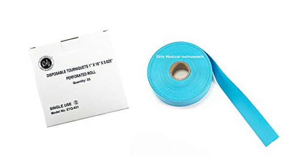 EMI Disposable Tourniquets 1" x 18"x 0.025" Perforated Roll Quantity - 25 per box