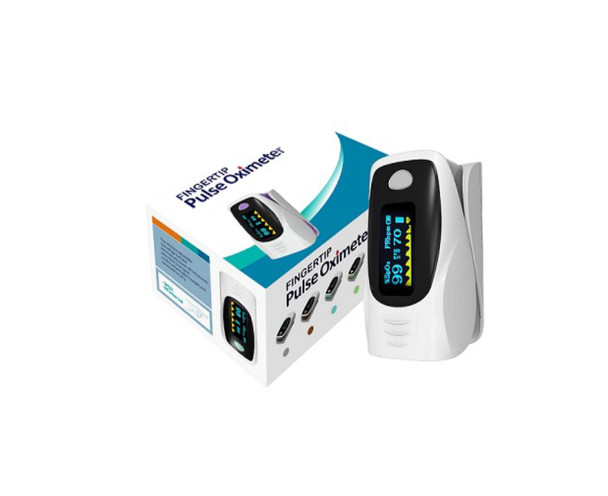 The Finger Pulse Oximeter is a reliable and accurate device designed for measuring SpO2 (oxygen saturation), pulse rate (PR), and perfusion index (PI). Ideal for healthcare professionals and personal use, it provides quick and precise readings to help monitor vital signs efficiently.