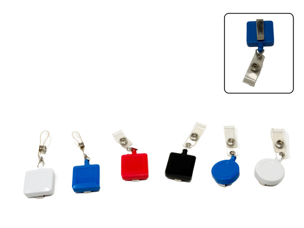 Retractable Badge Reel with Alligator Clip – 10 Pack Assorted Colors