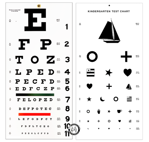 Custom Printable Snellen Eye Test Chart, 6 Feet, Plastic