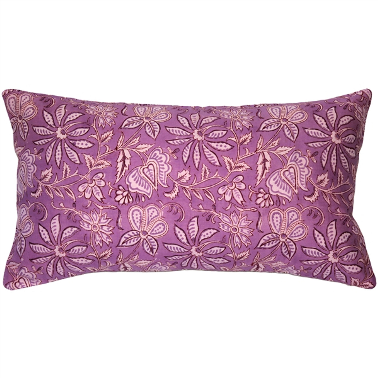Mauve Flowers 12x24 Throw Pillow