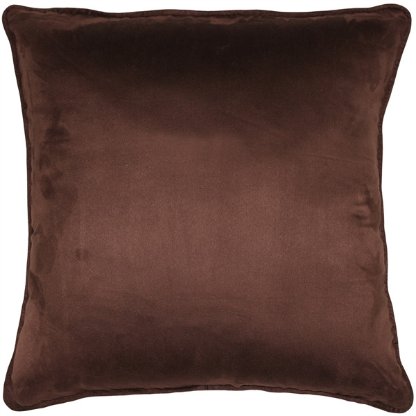 Sedona Microsuede Chocolate Brown Throw Pillow 20x20 from Pillow Decor