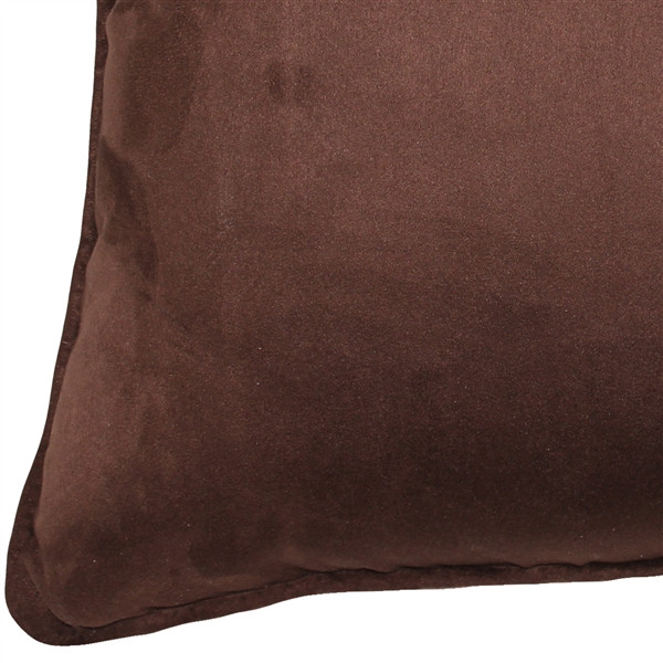 Sedona Microsuede Chocolate Brown Throw Pillow 20x20 from Pillow Decor