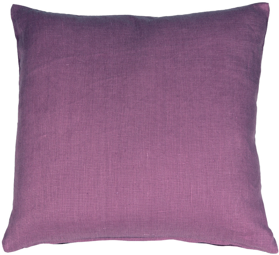 Tuscany Linen Purple 17x17 Throw Pillow from Pillow Decor