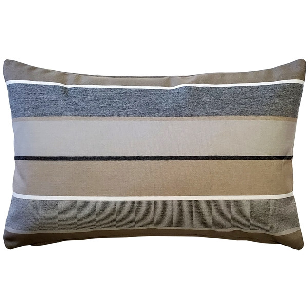 Sunbrella Milano Char 12x19 Outdoor Pillow from Pillow Decor