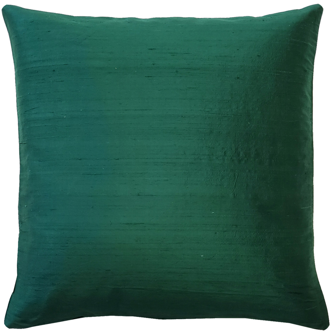 Sankara Forest Green Silk Throw Pillow 16x16 Pillow Decor