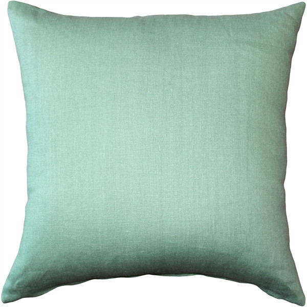 Tuscany Linen Aqua Green 20x20 Throw Pillow from Pillow Decor