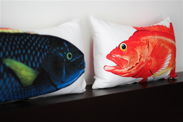Rockfish Fish Pillow 12x19 Pillow Decor