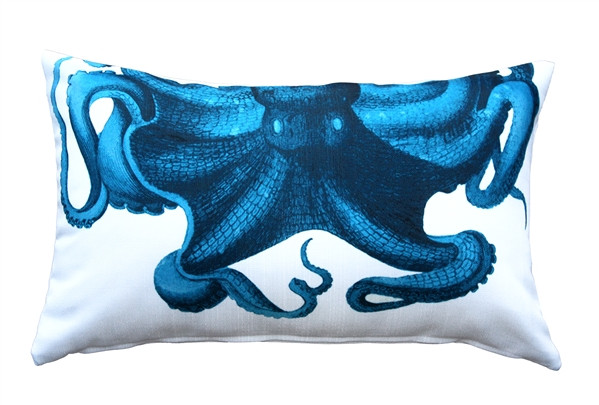 Octopus Throw Pillow 12x19 Pillow Decor