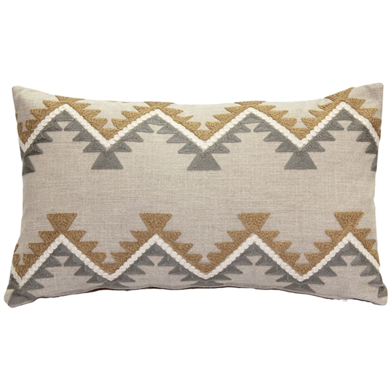 Tulum Ranch Embroidered Throw Pillow 12x20 from Pillow Decor