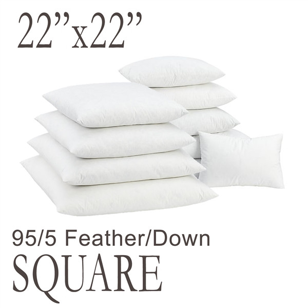 High quality 22"x22" Feather Down Pillow Form from Pillow Decor