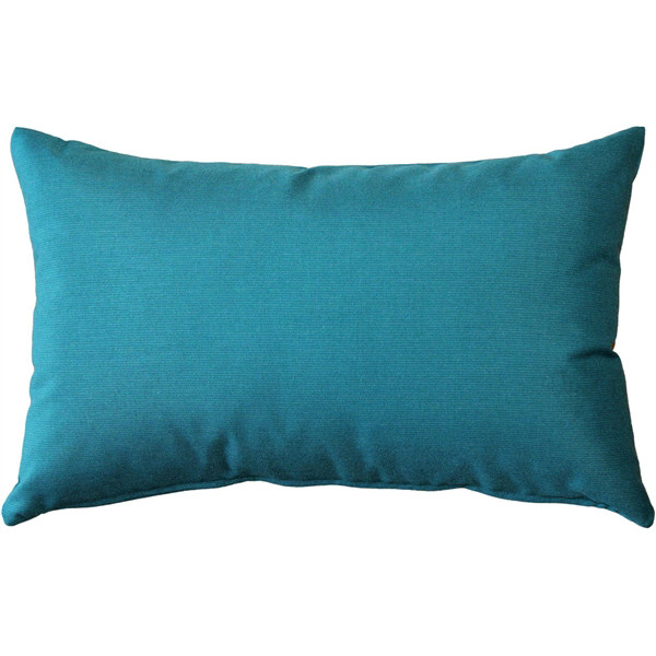 Shop Sunbrella Peacock Outdoor Lumbar Pillow on