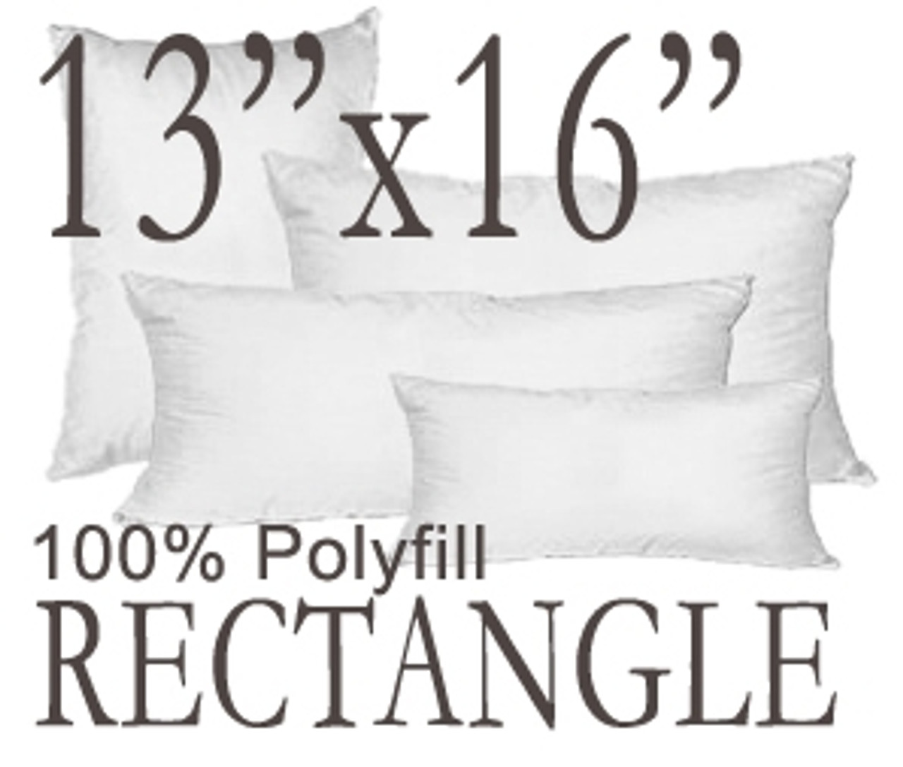 Rectangular 13"x16" Polyfill Pillow Insert from Pillow Decor