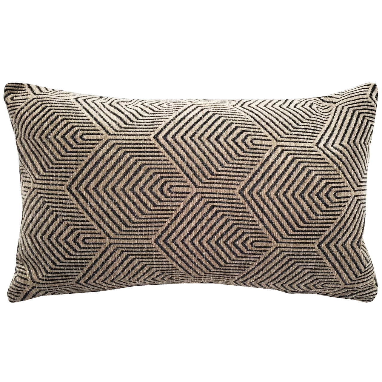 Sahara Taupe Textured Throw Pillow 12x20 | Pillow Decor