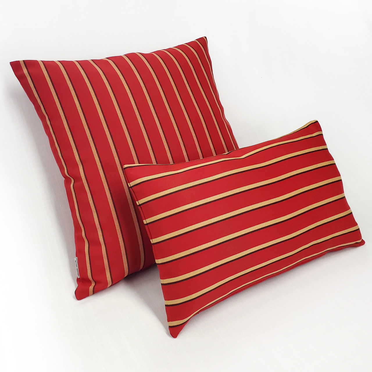 Sunbrella Harwood Crimson Outdoor Pillow 20x20 Pillow Decor