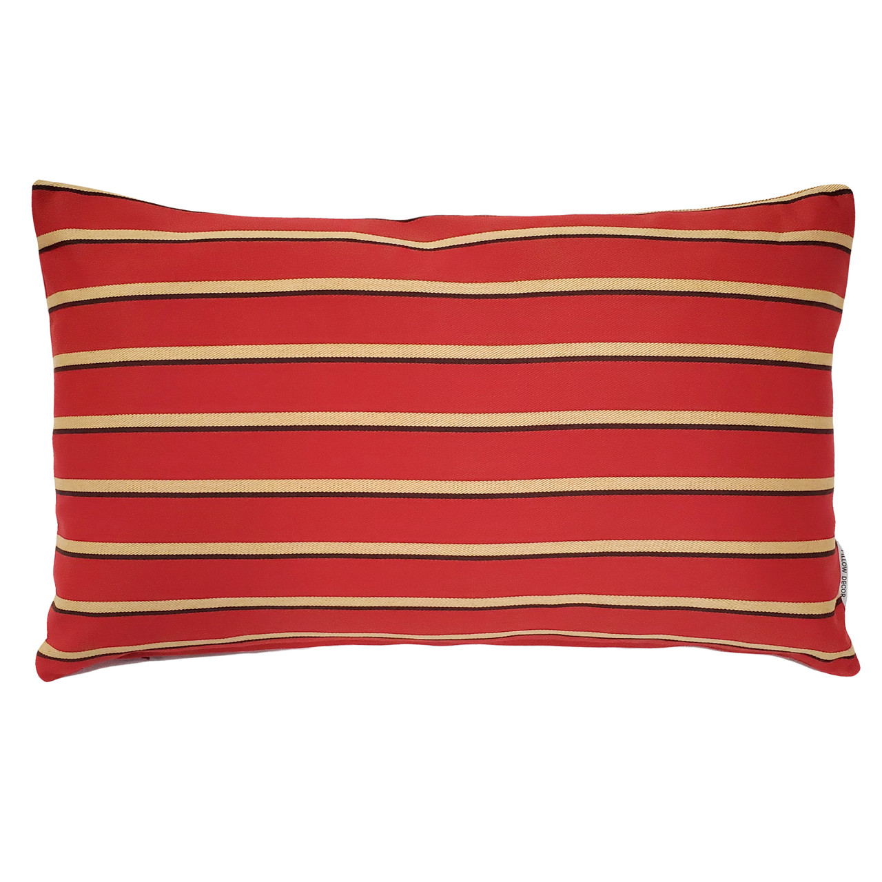 Sunbrella Harwood Crimson Outdoor Pillow 12x19 Pillow Decor