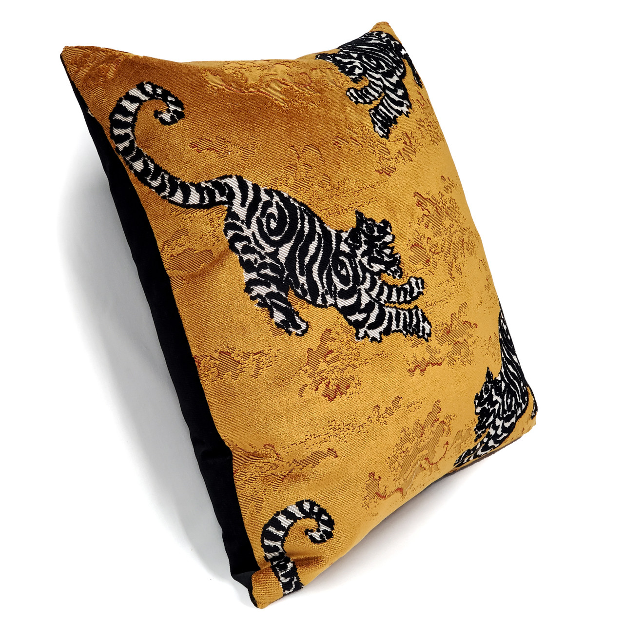 Bongol Velvet Tiger Throw Pillow 26x26 | Pillow Decor