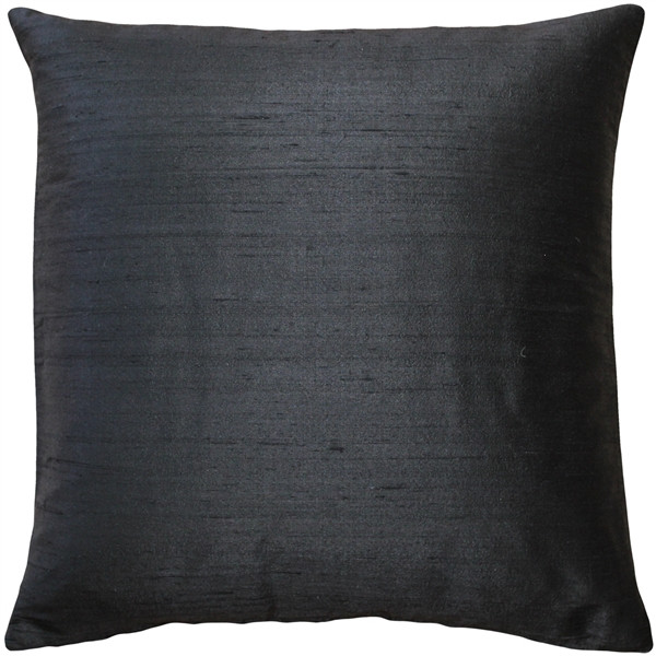 Sankara Black Silk Throw Pillow 20x20 Pillow Decor