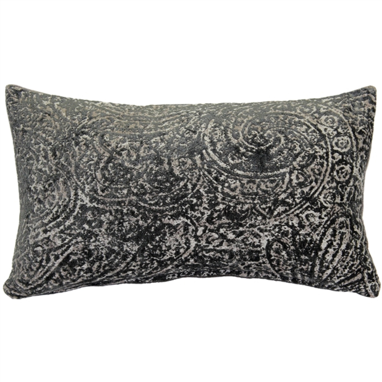 Visconti Gray Chenille Throw Pillow 12x20 from Pillow Decor