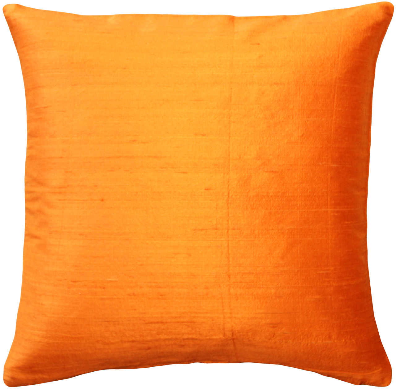 Sankara Orange Silk Throw Pillow 16x16 Pillow Decor