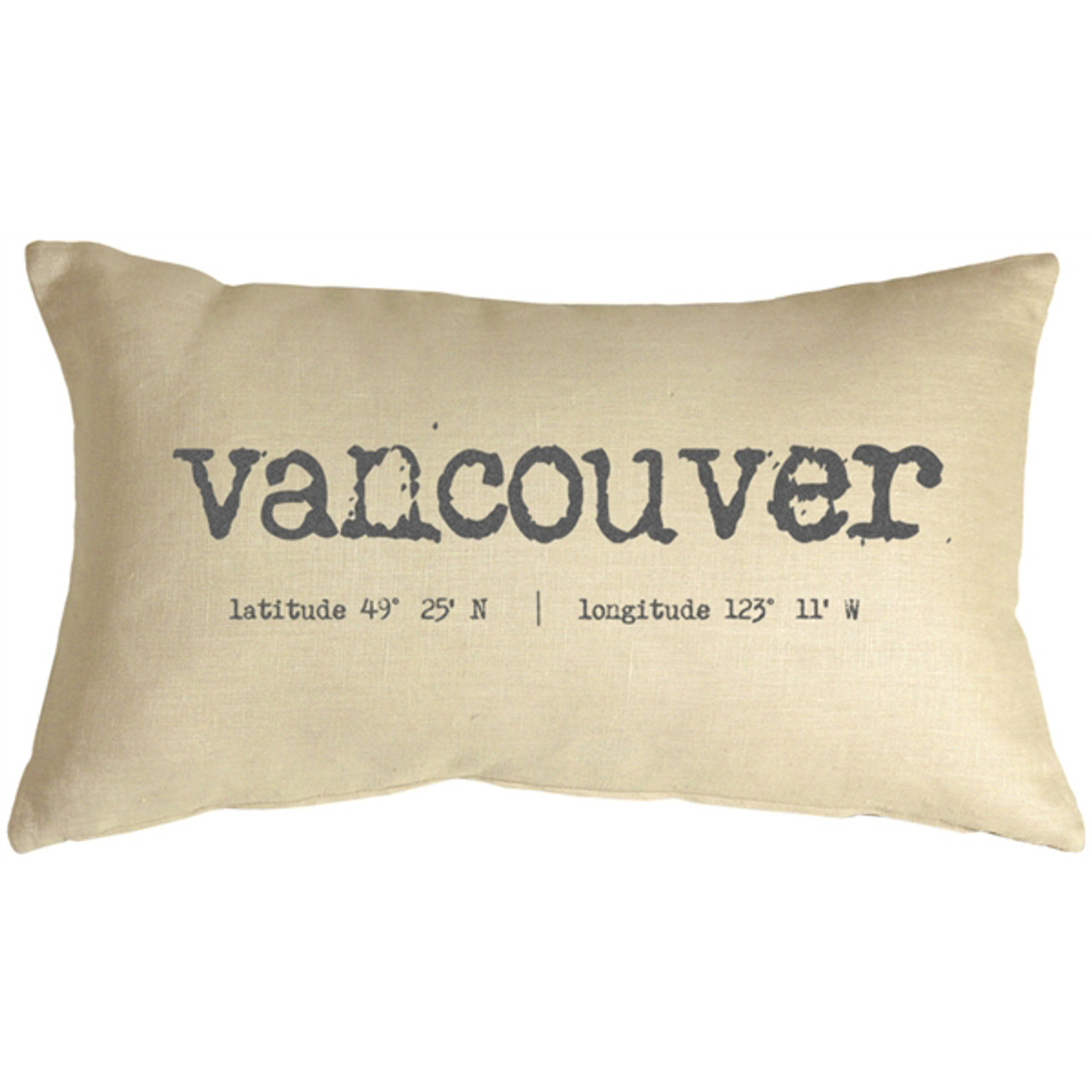 Vancouver Coordinates 12x19 Throw Pillow Pillow Decor