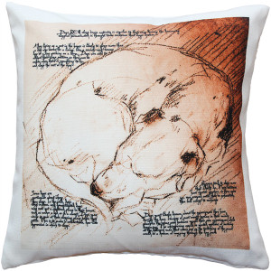 Dreaming Dog Throw Pillow 17x17