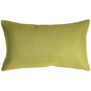 Tuscany Linen Apple Green 12x19 Throw Pillow
