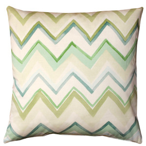 Pacifico Stripes Green Throw Pillow 20X20